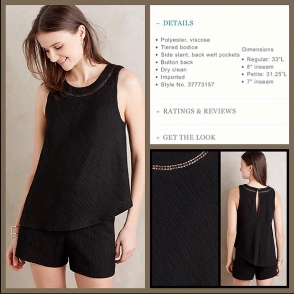 Anthropologie Elevenses Santa Ana Romper